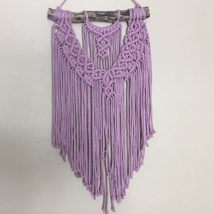 Handmade Boho Macrame Wall Hanging Dusty Pink